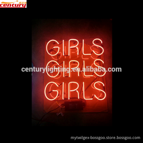 wholesale china factory price girls girls girls neon sign with acrylic box